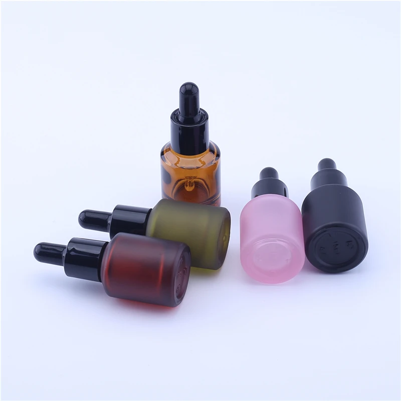 

10pcs/lot 15ml Glass Aromatherapy Liquid Dropper Bottle For Massage Oil Cosmetic Essentilal Oil Colorful Packaging Bottle