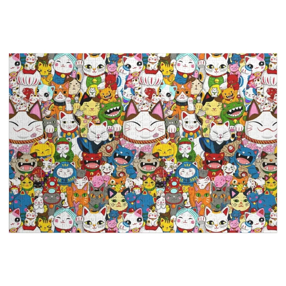 

Maneki Neko (Lucky Cat) Collection Jigsaw Puzzle Baby Wooden Children Photo Personalized Gifts Puzzle