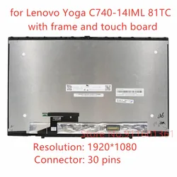 Yoga C740 14 LCD сенсорный экран 5D10S39587 ST50U37652 фотосессия Lenovo Yoga C740 14IML замена экрана