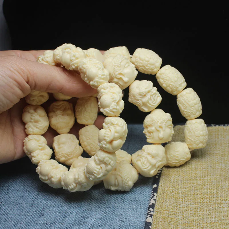 Crafts Ivory Nut Bracelet20mmBuddha Pi Xiu Bracelet Six Words Prayer Bead Bodhi Bracelet Handheld Wholesale