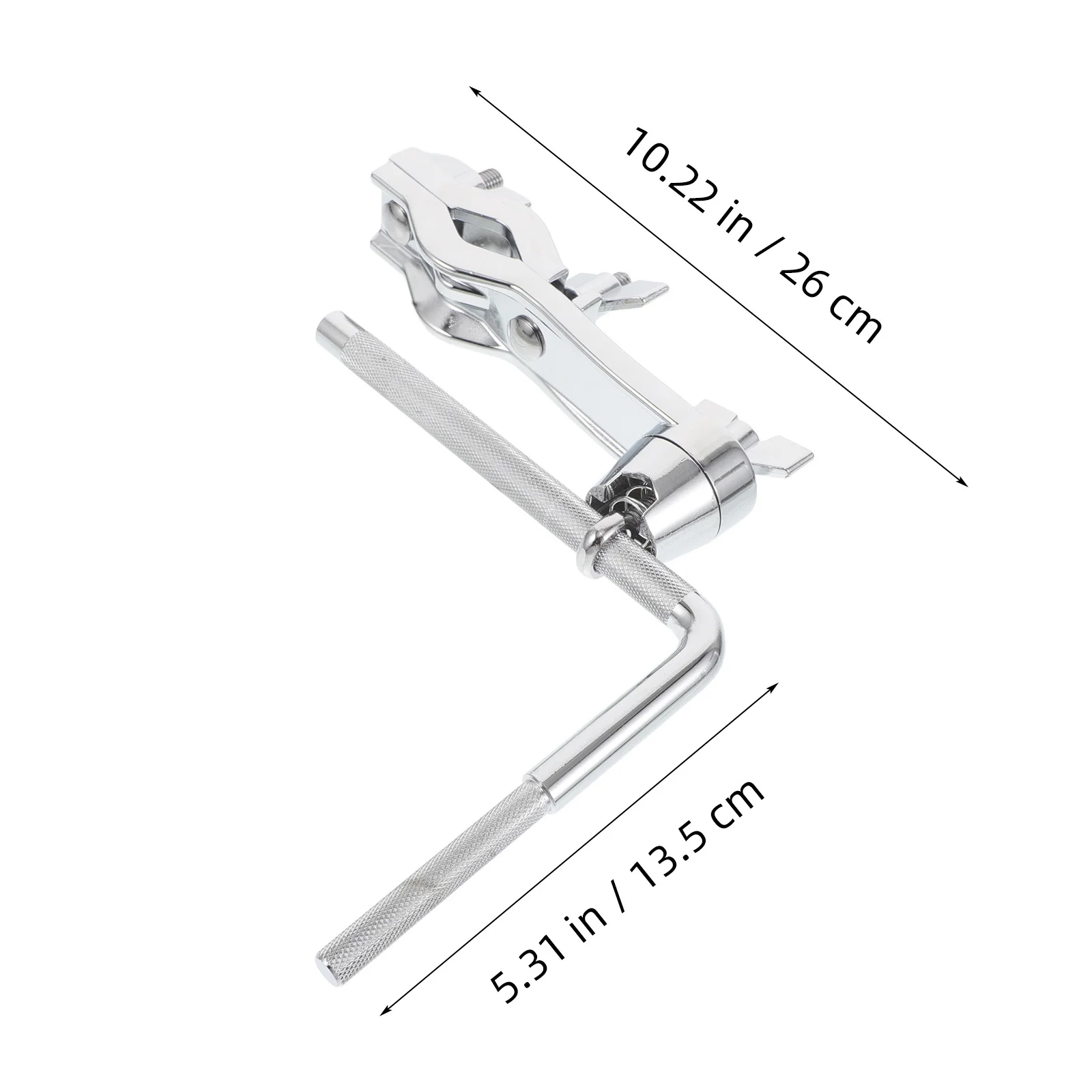 Braçadeira de aro de tambor baixo, hardware de montagem de tambor com haste de extensão, rack portátil leve para vários instrumentos de percussão