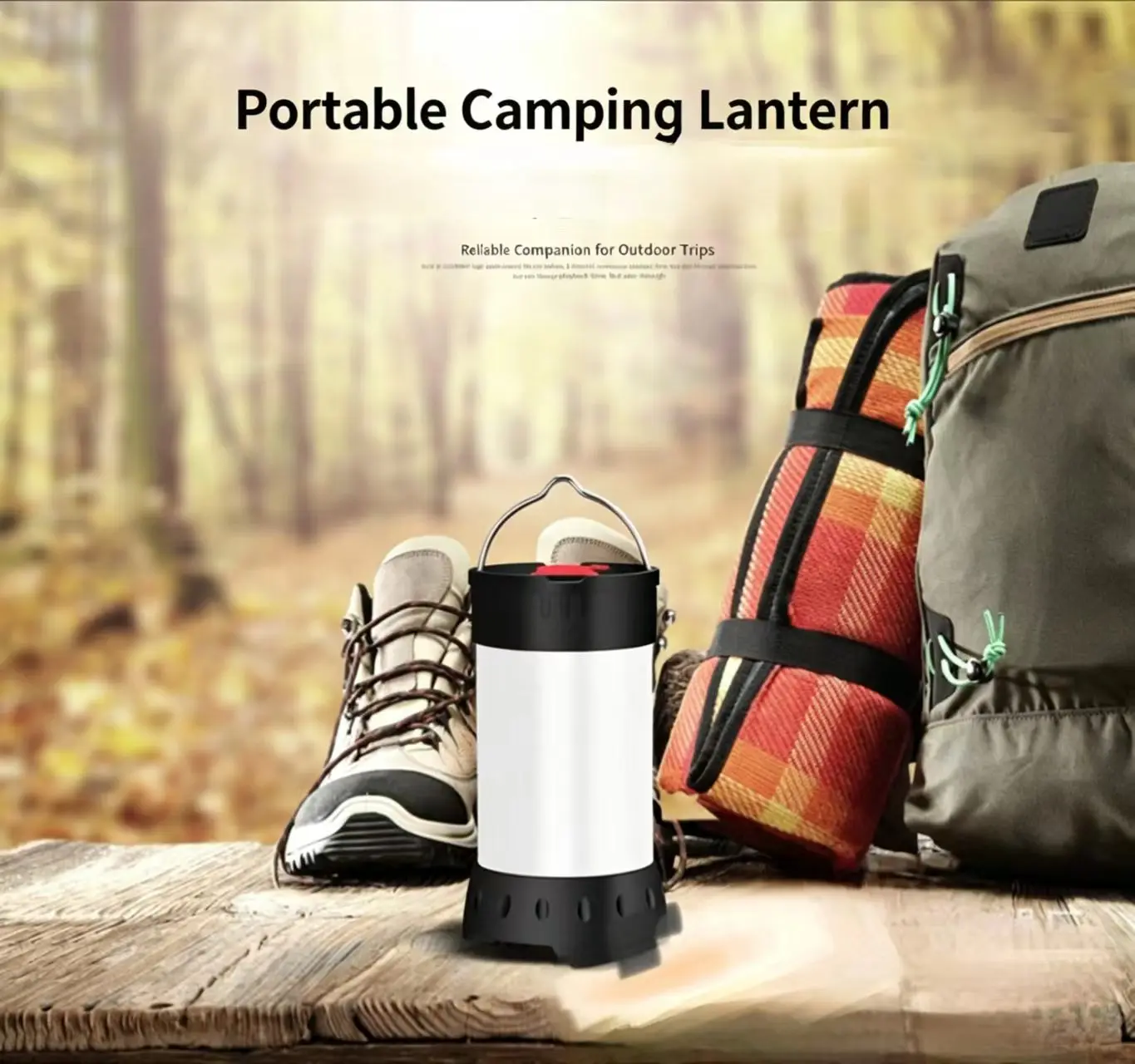 Magnetic Tail LED Camping Lantern USB Rechargeable Portable Outdoor Tent Emergency Work Light