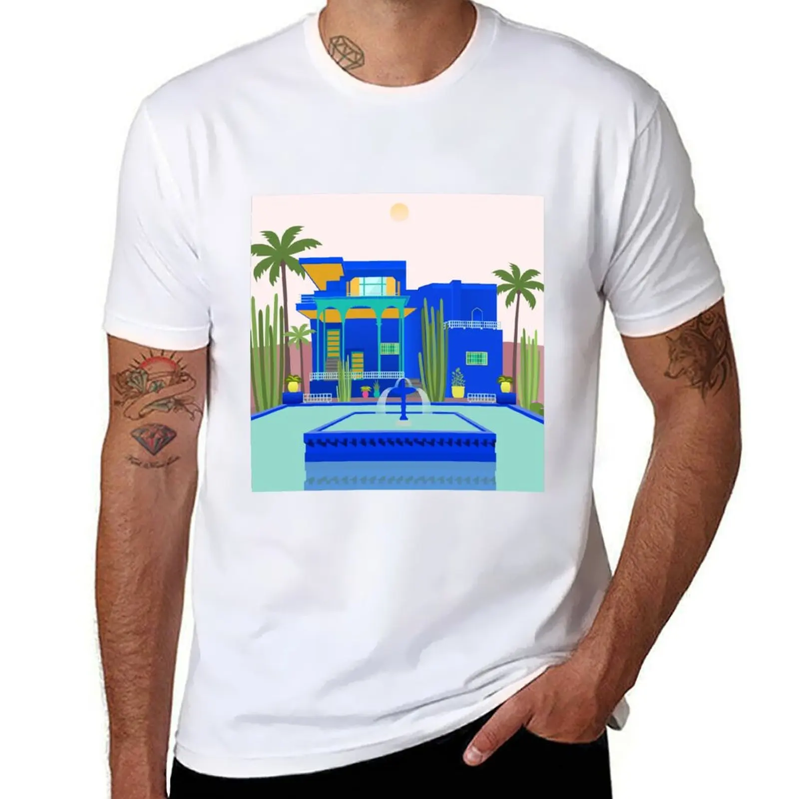 

shirt man tshirt T-Shirt Majorelle t cotton Jardin man