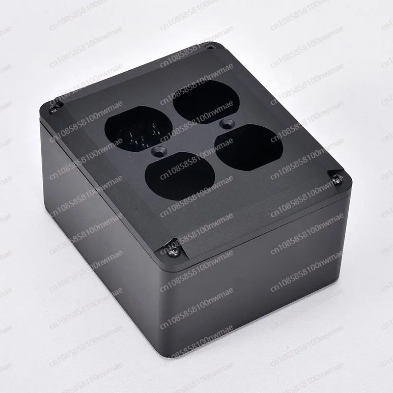 US Standard Audio Power Chassis by WEILIANG | Black Aluminum, High-Quality Socket Housing