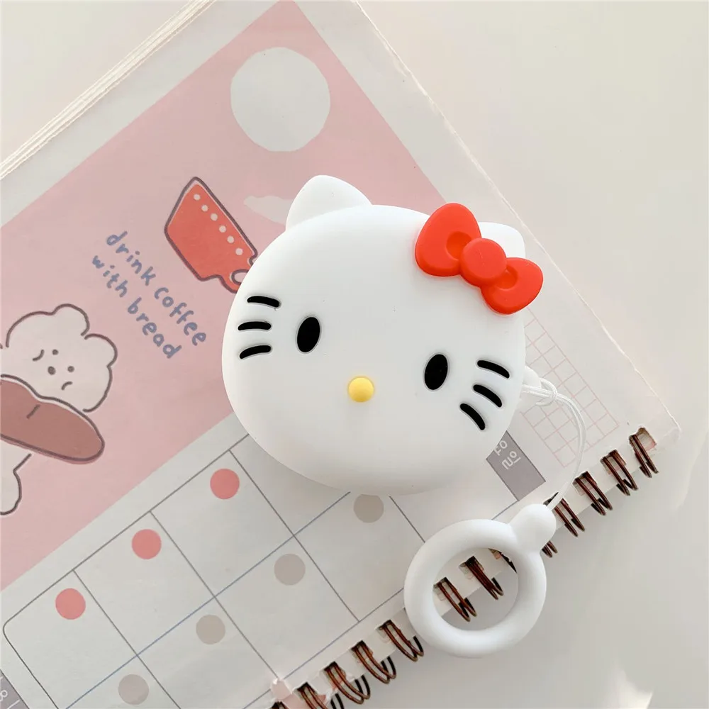 MINISO Hello Kitty Earphone Case Cover For Samsung Galaxy Buds Live/2Pro/FE Silicone Wireless Earbuds Protective Cover With Hook