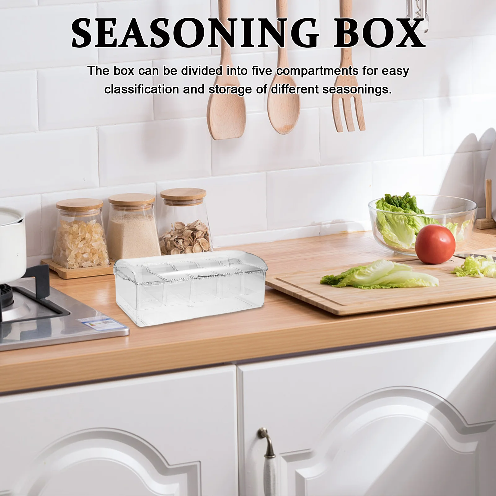 

1 комплект, большая емкость, крышки контейнера для салата, зажим для вилки, коробка для хранения приправ с охлаждением свежего льда, прозрачный акриловый портативный