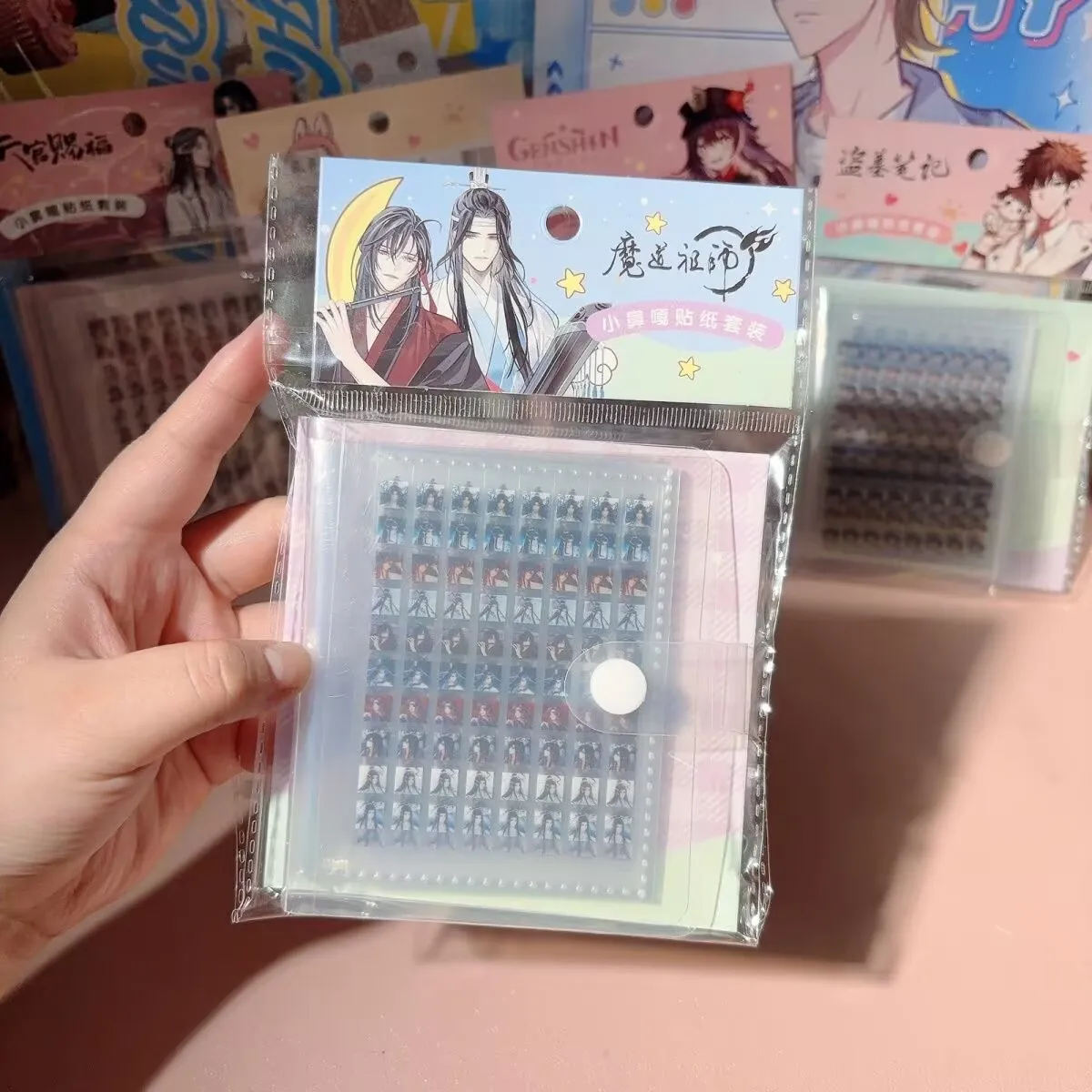 

Мини-наклейка для носа «Вей Усянь ЛАН Ванцзи», аниме-наклейка, карточная книга, наклейка для украшения ногтей