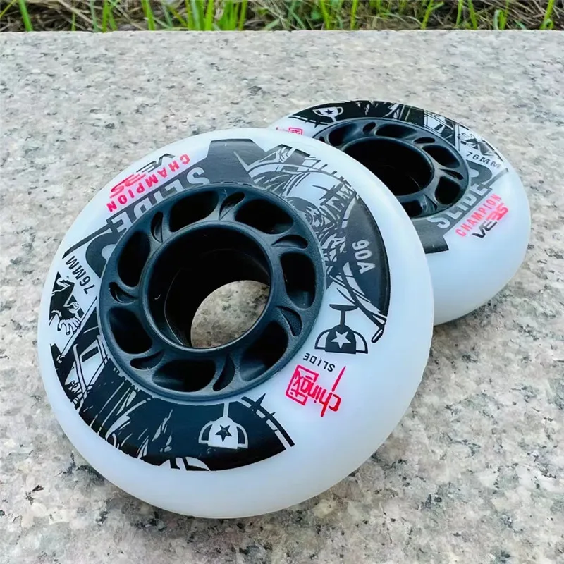 [72mm 76mm 80mm] Slide Skating wheel with 90A Hardness, Blue Purple Pink Durable PU small frosted surface