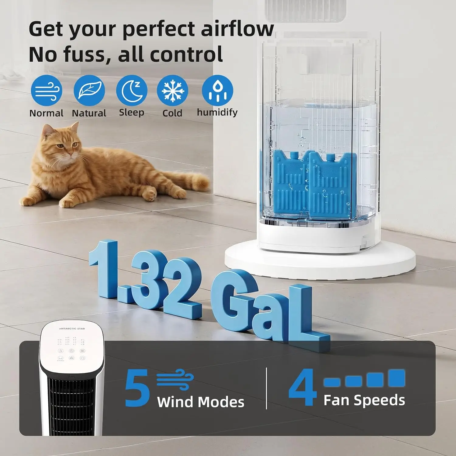 Windowless Evaporative Air Cooler, Portable Air Conditioner