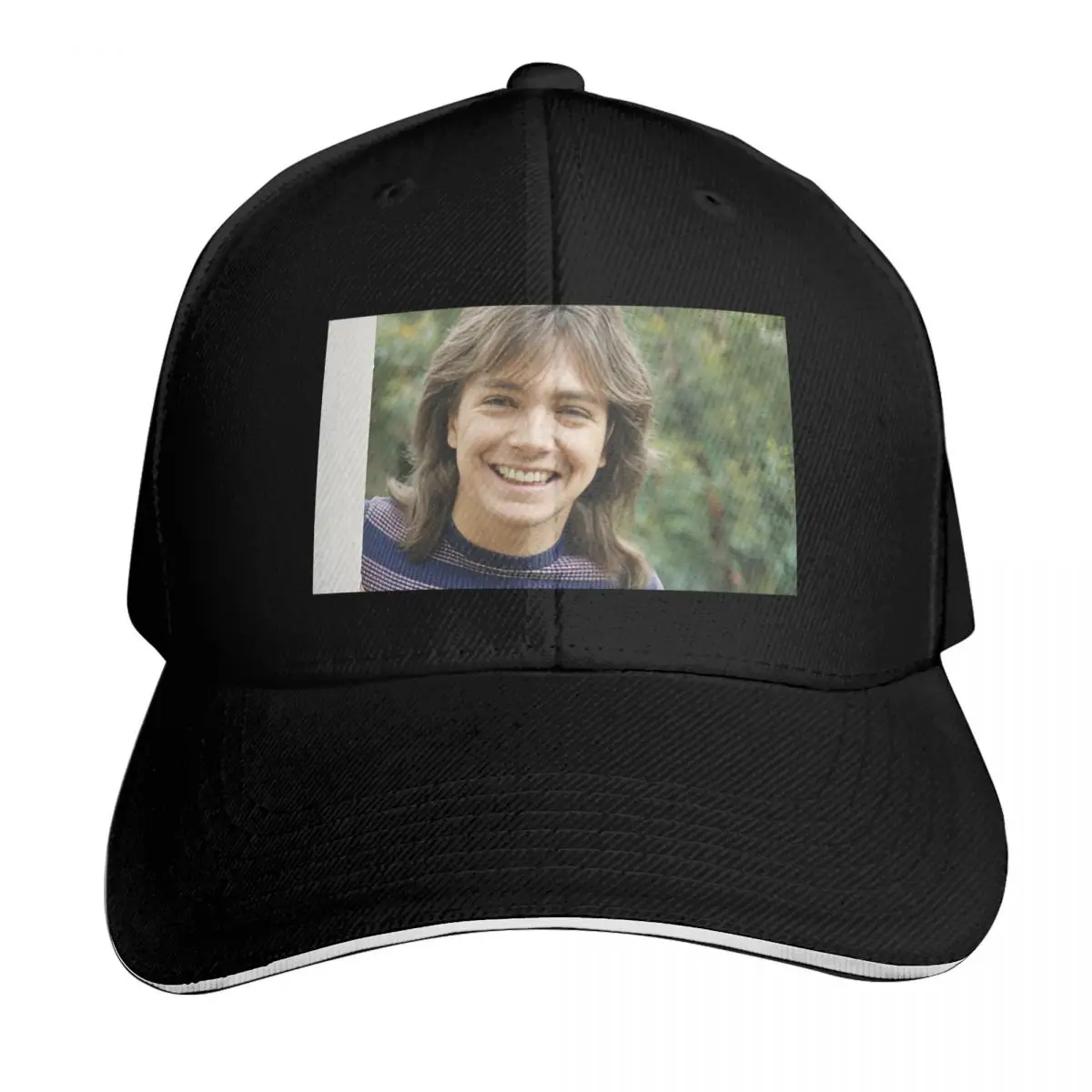 

david cassidy cute smile Baseball Cap black Mountaineering fishing hat Trucker Hat Mens Women's