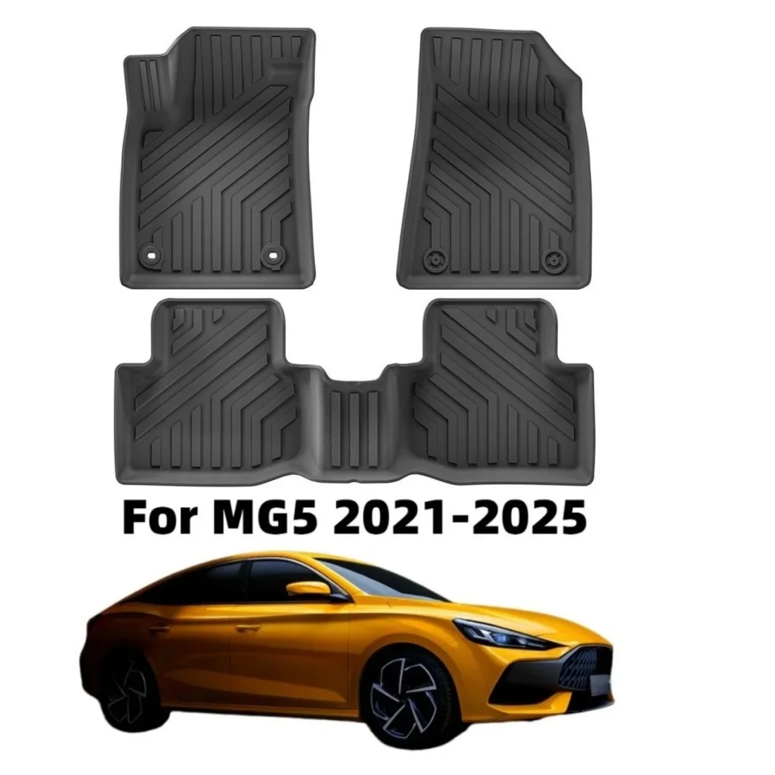 

For MG5 2021-2025 Car Floor Mats, Dirt-resistant and Waterproof TPE Floor Mats and Trunk Mat