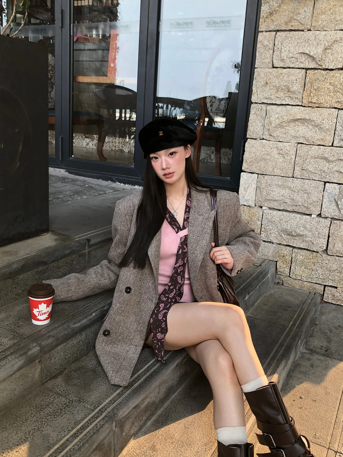 

Красное женское пальто Celebri Studio, зима 2025 г., высококачественный шерстяной костюм Jaet на хлопковой подкладке, прямой крой, для поездок на работу