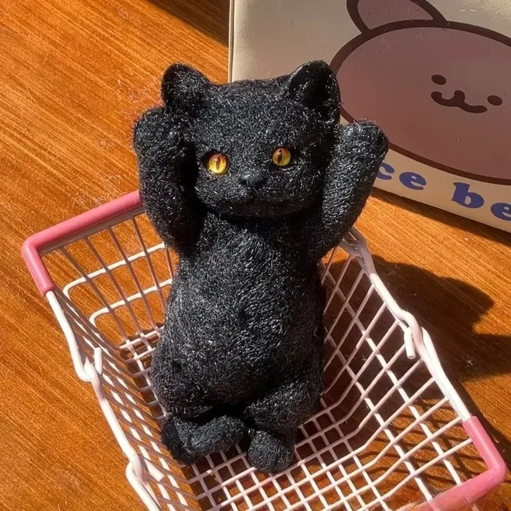 Jouet à presser pour chat anti-Stress, jouet réaliste TPR Fidget pour l'anxiété, jouet sensoriel doux pour enfants, adolescents et adultes, Mochi Squishy