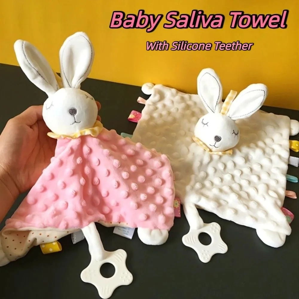 

Comforter Baby Security Soothing Towel Silicone Teether Snuggle Toy Newborn Saliva Towel Adorable Soft Soothing Doll Towel