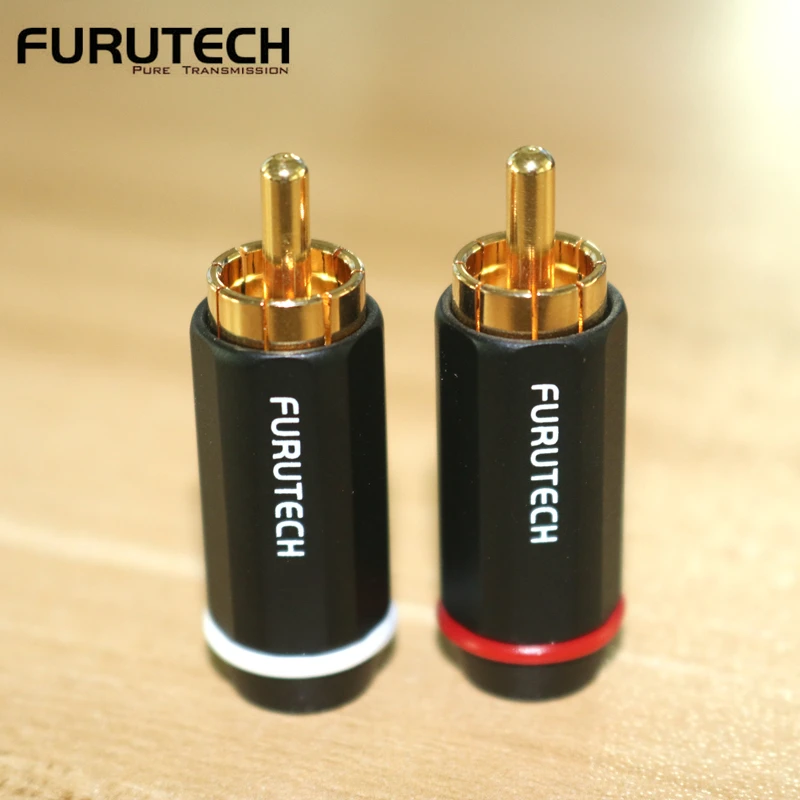 Furutech FP-126 Gold-Plated RCA Lotus Plug Audio Small Wire Diameter Signal Cable Suitable For AV Terminal RCA Male Plug