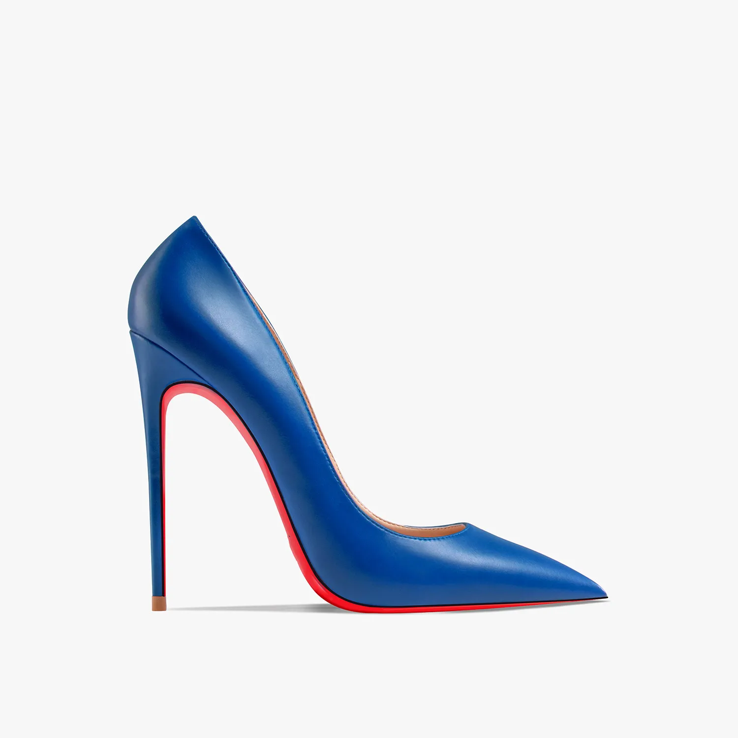 Women\'s Red Shiny Bottom High Heels Brand High Heels 12 cm Sexy Matte Party Pointed Wedding Shoes Shallow Mouth Single Shoes