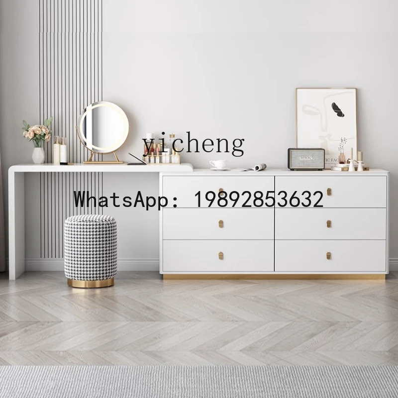 ABC  light luxury chest chest dresser integrated bedroom TV cabinet bedside telescopic storage cabinet