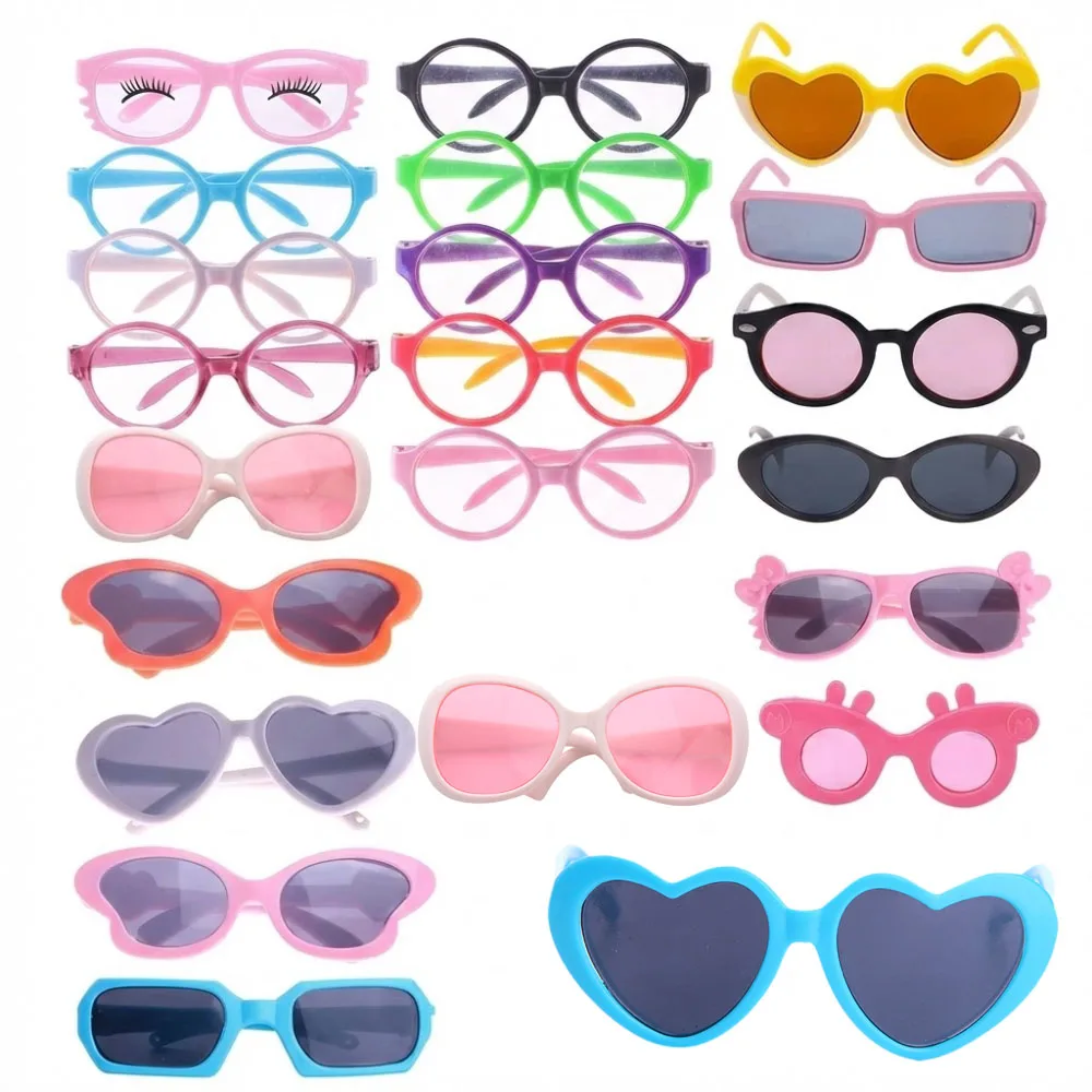 Doll Clothes Glasses 10 Colors Doll Accessories Fit 18 Inch American Doll Gift&43Cm Baby Doll Item For Our Generation Girl's Toy