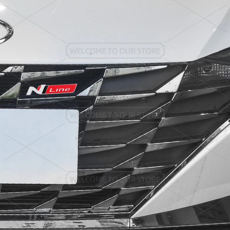 سيارة ثلاثية الأبعاد المعادن N خط الجسم شعار مصبغة شارة الشارات السيارات الذيل ملصق لشركة هيونداي إلنترا فيلوستر كونا توسكاني توكسون I30 I10