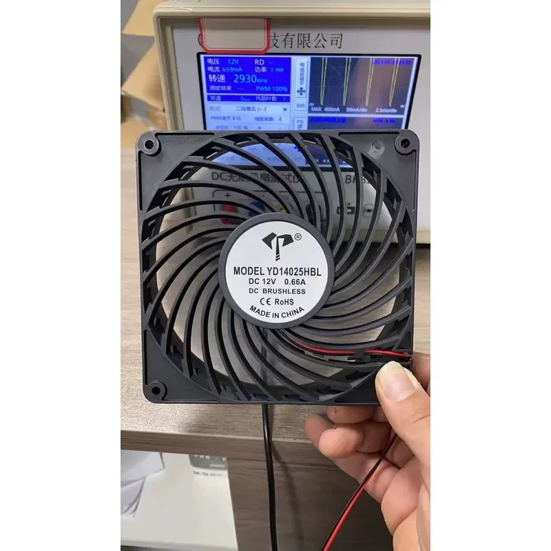 for 14Cm High Rotation 12V Double Ball Bearing Large Air Volume Desktop Computer Chassis Power Supply Exhaust Fan