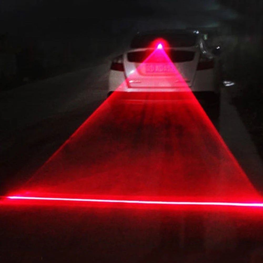 LED Vehicle Anti-Fog Anti-collision Warning Taillight Fog Light Warning Lamp Laser Lamp Car Lights