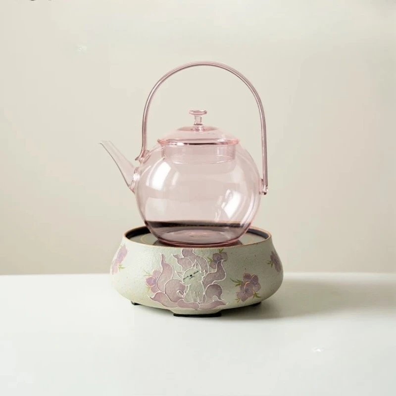 High borosilicate glass teapot, nine-tailed fairy fox electric ceramic stove
