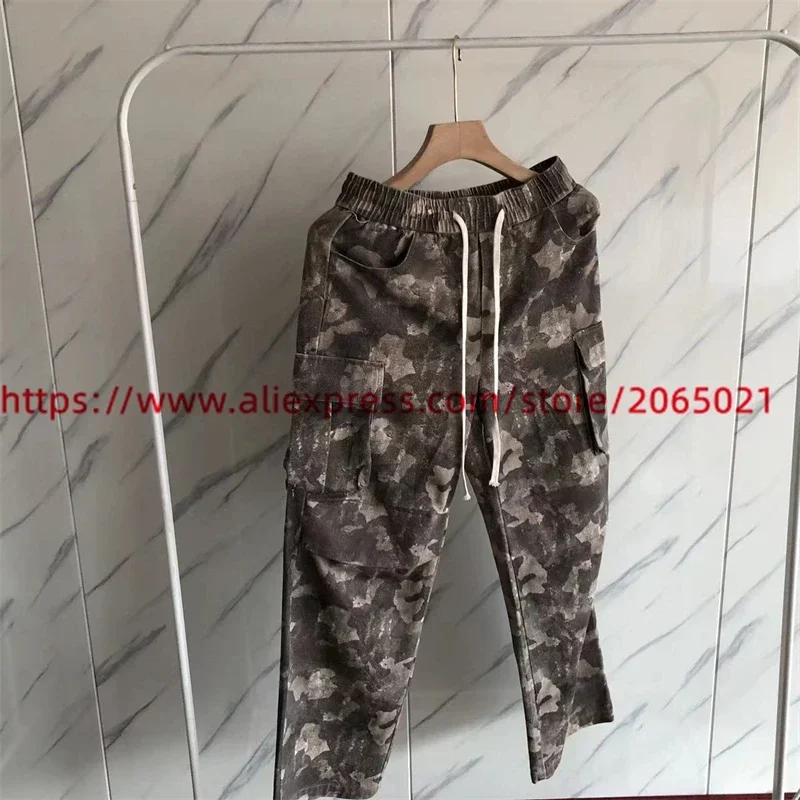 SAINT Camouflage Functional Logging Pants Men Women Best Quality Washed 2024ss Jogger Drawstring Sweatpants