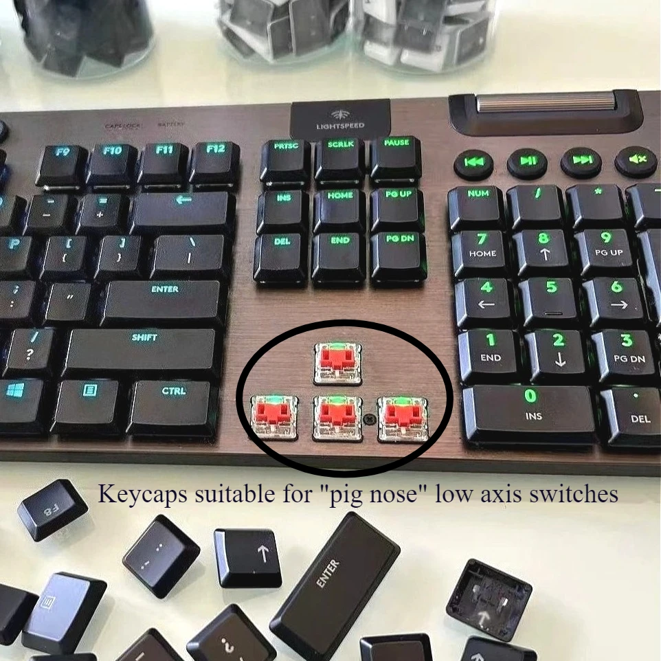 Suitable for Logitech G915\G913 G815\G813\TKL threaded non-slip translucent original feel keycaps Mechanical keyboard keycaps