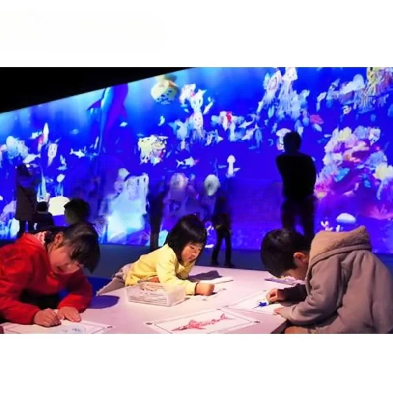 Magic Painting PROJECTION Exciting 3d Interactive Projector Games 3d Immersive AR VR Simulator Indoor Interactive Games for Kids