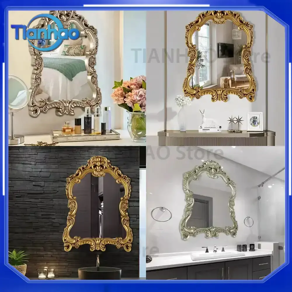 Floor Vintage Mirrors for Luxury Standing Large Irregular Vanity Mirror Cosmetic Dressing Room Wall Decoration Espejo Pared