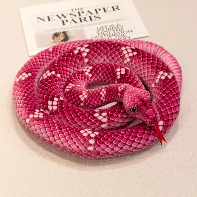 Juguete de peluche realista, serpiente falsa de pitón, serpiente del zodiaco, amuleto anual, muñeca de tela, relleno de algodón PP hecho en China continental