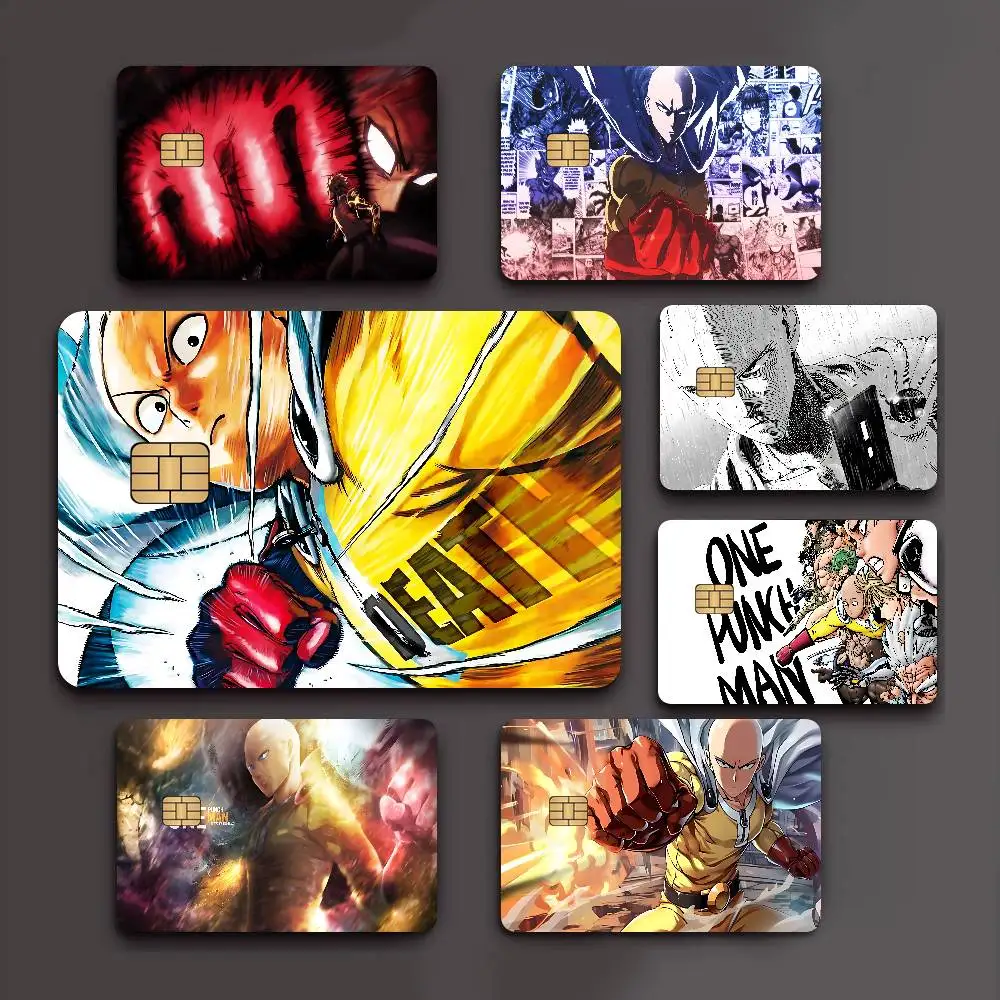 O-One P-Punch M-Man Anime Cartoon 100% Hot Sale Amine Credit Debit Bank Card Bus Card Film Skin Sticker