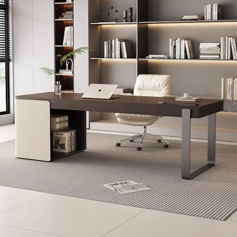 Italian minimalist desk Light luxury modern desk