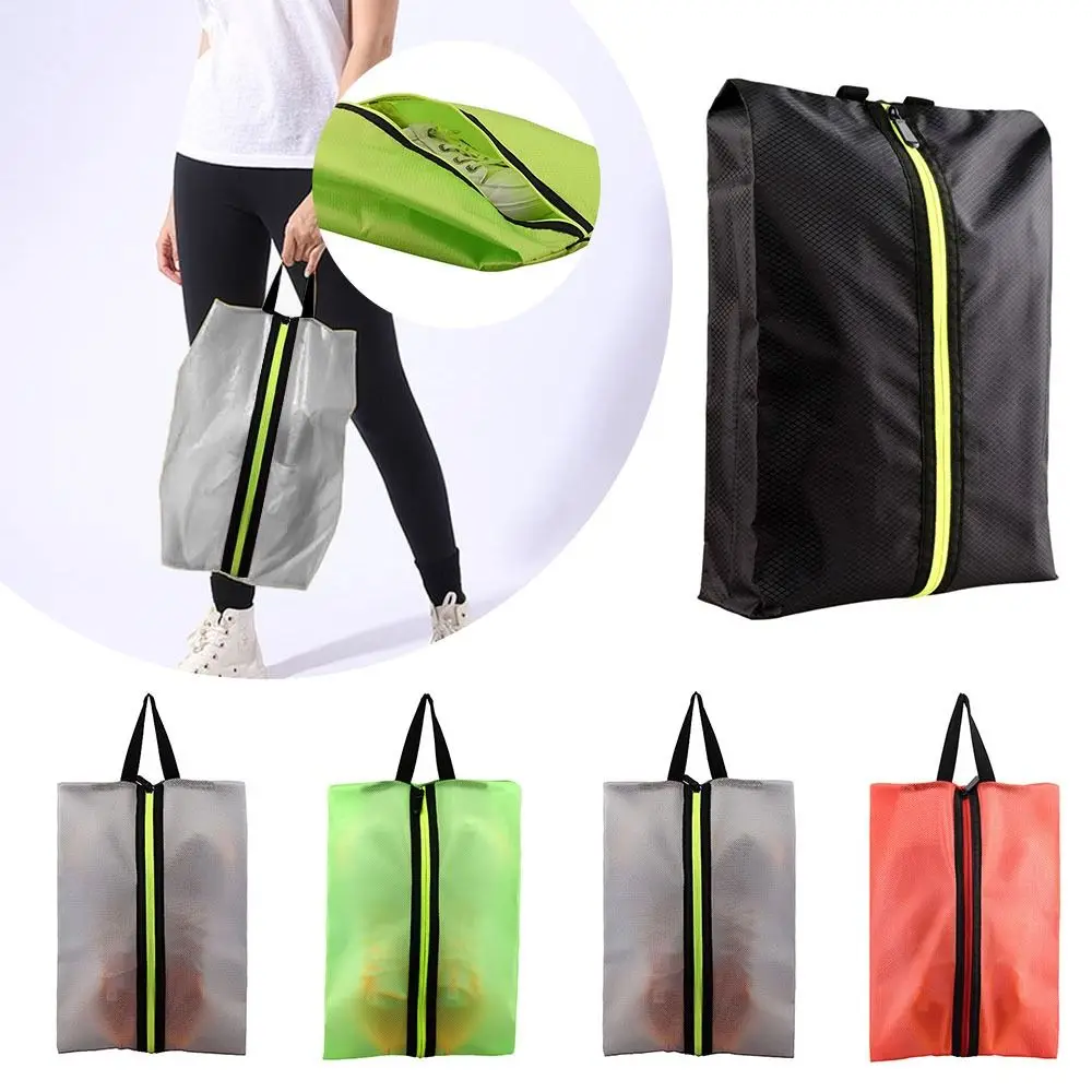 Travel Shoe Bags Transparent with Zipper Dust-Proof Waterproof Shoe Bag Portable Storage Shoe Cover Household Organizer