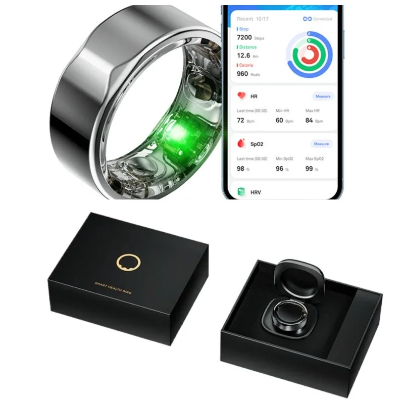 2301B Bluetooth VO2 Max Smart Ring for Men Women Couple IOS Android Phone with Fitness Sleep Health Positioning