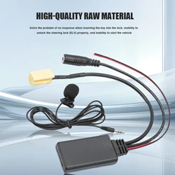 AUX Bluetooth Cable, Adapter for Car Bluetooth 5.0 with Microphone Adapter AUX Bluetooth Handsfree for Fiat 500/Grande Punto