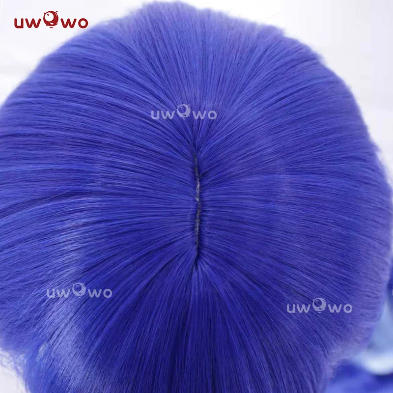 UWOWO IUNO Wig Game Wuthering Waves WuWa IUNO Cosplay Wig Long Hair Blue Hair Halloween Wig