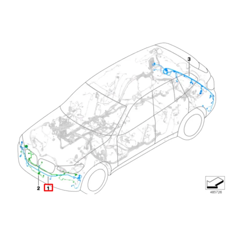 Car Front Bumper Harness Radar Wire Set 61126991959 for BMW X3 G01 G08 X4 G02 2017-2021 PDC Parking Aid Wiring