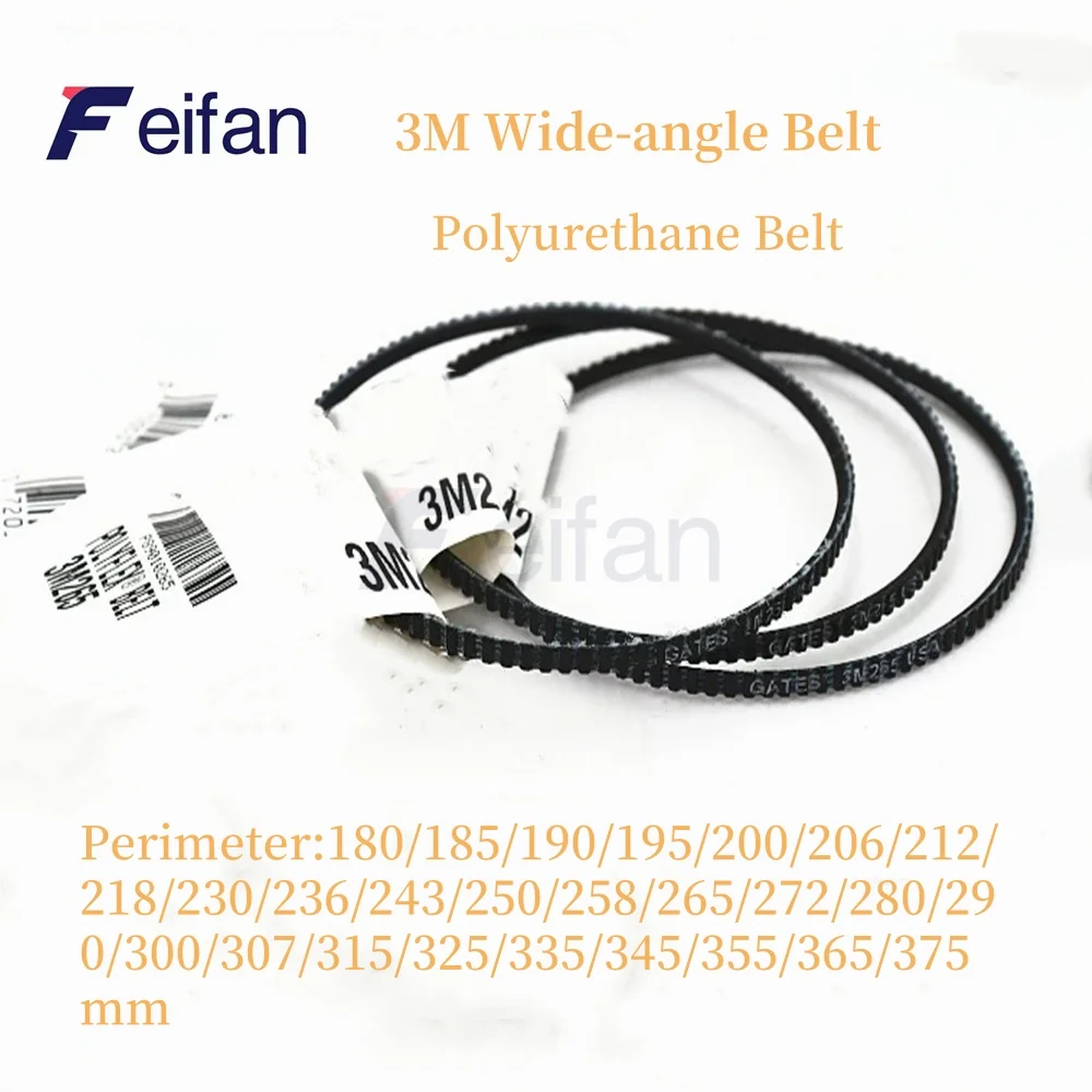 

3M 180/185/190/195/200/206/212-387mm wide-angle belt lathe V-belt drive belt model lathe motor belt wide-angle polyurethane belt