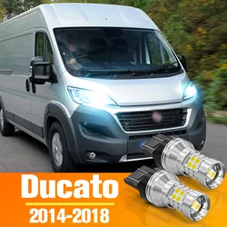 2pcs LED Daytime Running Light Bulb Accessories DRL For Fiat Ducato 2014 2015 2016 2017 2018