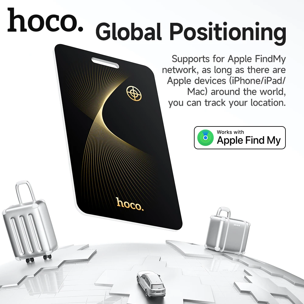 HOCO E92 Smart Tag Wallet Track Card GPS Location Wireless Charging Phone Finder Tracking Device Apple Find My Anti-Lost Device