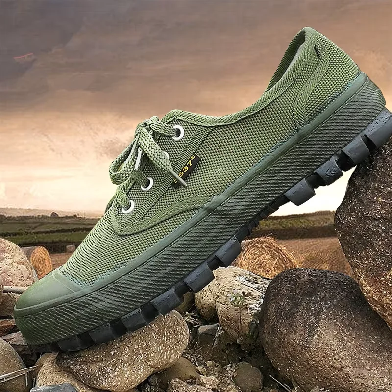 Green Tactical Military Shoes Combat Army Canvas Shoes Men Climbing Sport Supplies