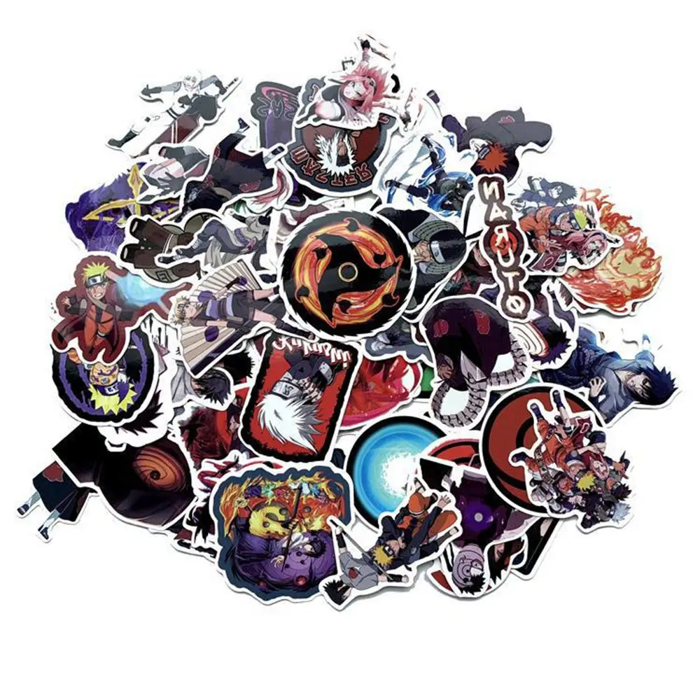 70pcs Naruto Cartoon Stickers Decoration Mobile Phone Case Laptop Suitcase Waterproof Stickers Supplies