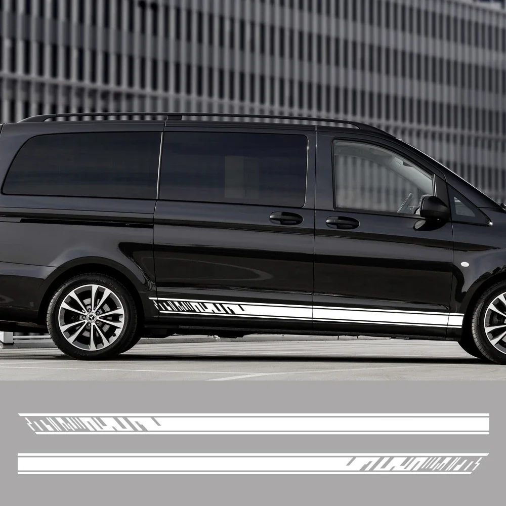 Car Side Door Vinyl Stickers For Mercedes Benz Vito V Class Viano W638 W639 W447 V260 110 113 115 Marco Polo Tuning Accessories