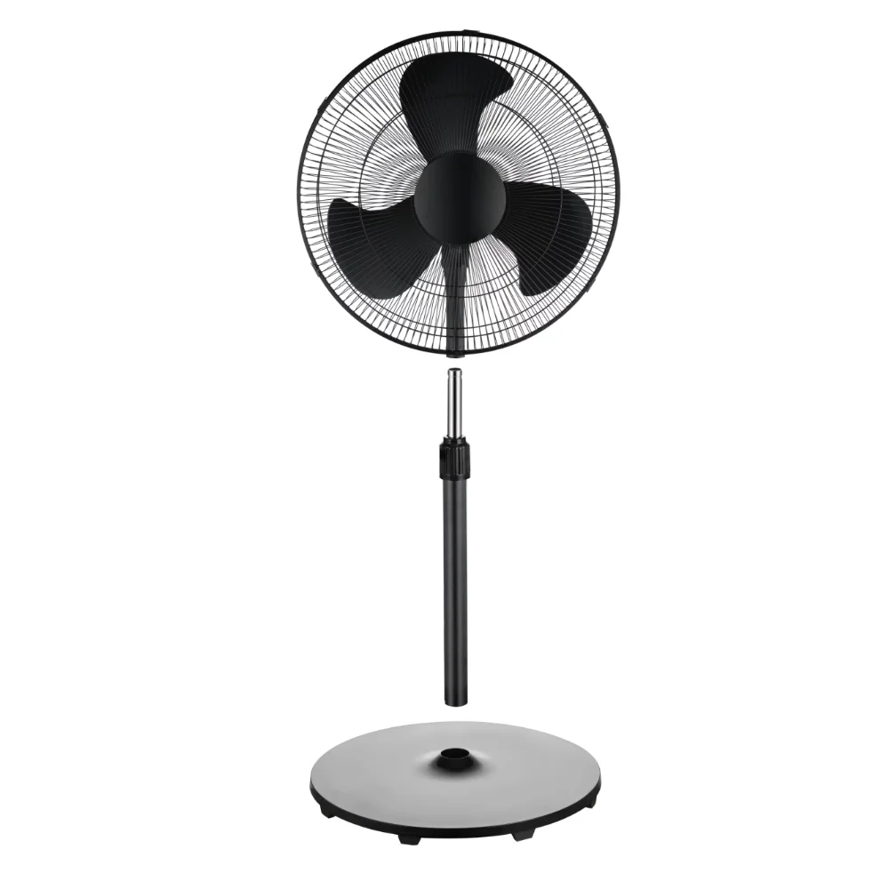 2023 nuovi supporti ventilatore a piedistallo oscillante a 3 velocità da 18 "con testa della ventola regolabile inclinabile, nero