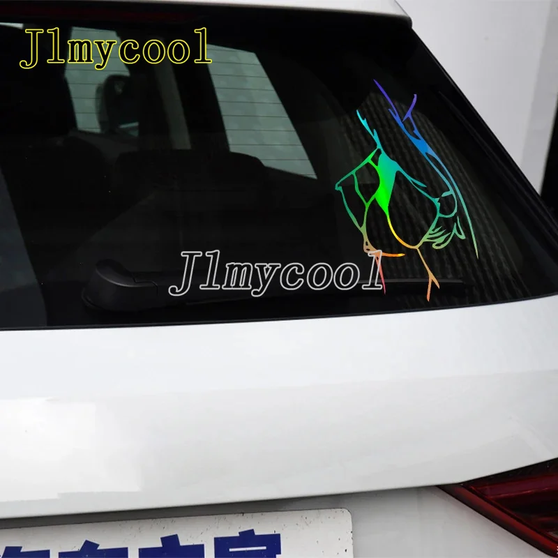 Pegatinas para coche con imagen interesante de tapa de tanque de combustible para mujeres, calcomanía de silueta, gráficos resistentes a arañazos, etiqueta para coche
