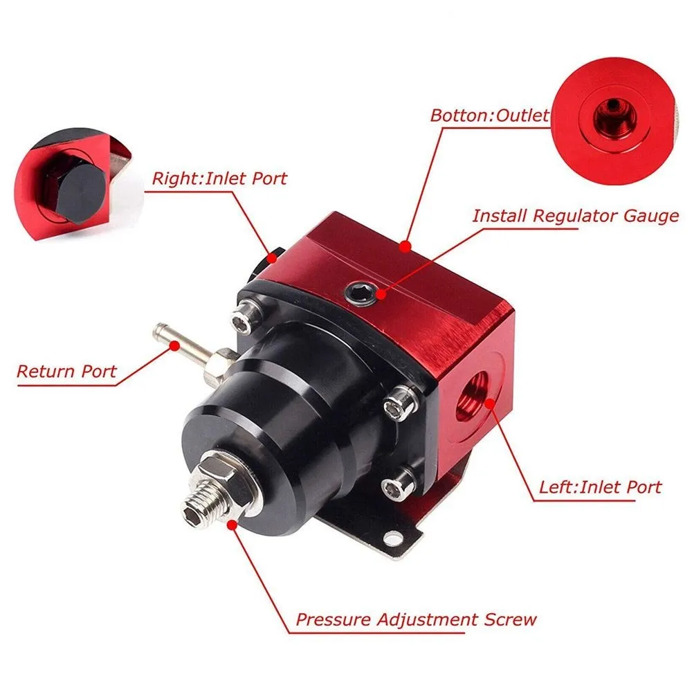 Für 7MGTE MKIII mit Schlauchleitungsanschlüssen, Ölstärke 100 psi, universell verstellbar, FPR AN6 Fitting, EFI-Kraftstoffdruckregler – Detail 11