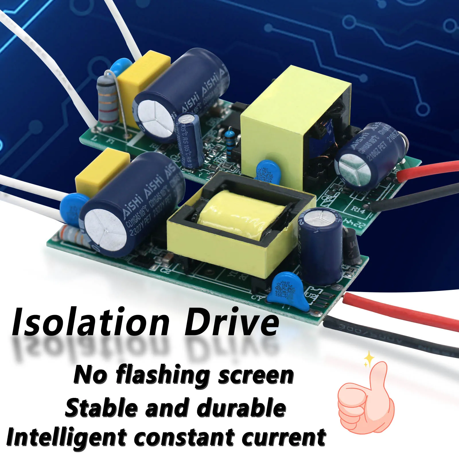 Led Driver 12V 18V 26V 46V 65V 135V 300ma Quarantaine Constante Stroom Aandrijving Voeding Kale Plaat Gloeilamp Tafellamp