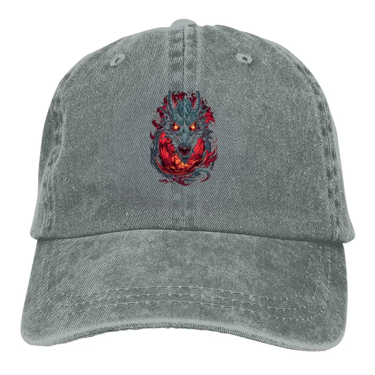 Gorra de béisbol con visera para hombre y mujer, sombrero con visera de dragón del Oeste, ajustable, para todas las estaciones