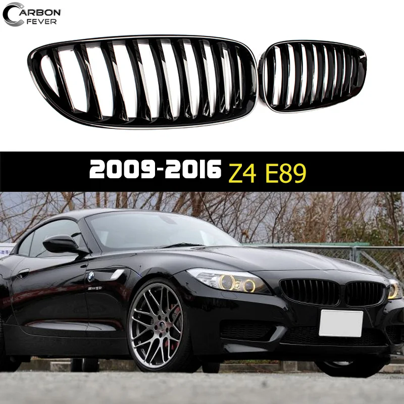 For BMW Z4 E89 Front Kidney Grille Bumper Grid 2009 - 2018 Roadster 18i 20i 28i 30i ABS Plastic Gloss Black Grill Replacement